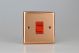 XY45S.CU Varilight 45 Amp Double Pole Cooker Switch Urban Polished Copper Coated With Red Switch