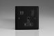 XY4U2SB.MB Varilight 1 Gang 13 Amp Single Pole Switched Socket with 2 x 5V DC 3.4 Amp USB Charging Ports Urban Matt Black Effect Finish With Black Sockets, and Black Switch