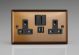 XY5U2SB.BZ Varilight 2 Gang 13 Amp Single Pole Switched Socket with 2 x 5V DC 2.1 Amp USB Charging Ports Urban Brushed Bronze Effect Finish With Black Sockets, and Black Switches