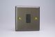 XY6UB.AB Varilight 1 Gang 13 Amp Unswitched Fused Spur Urban Antique (Brushed) Brass Effect Finish With Black Fuse Cover