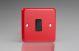 XY7B.PR Varilight 1 Gang Intermediate (3 Way) 10 Amp Switch Lily Pillar Box Red with Black Switch