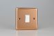 XY7W.CU Varilight 1 Gang Intermediate (3 Way) 10 Amp Switch Urban Polished Copper Coated With White Switch