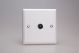 XY8.CW Varilight 1 Gang Co-axial TV Socket Urban Powder Coated Chalk White Finish