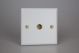 XY8.MW Varilight 1 Gang Co-axial TV Socket Vogue Matt White Effect Finish