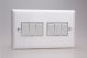 XY96W.CW Varilight 6 Gang 10 Amp Switch Urban Powder Coated Chalk White Finish with White Switches