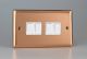 XY9W.CU Varilight 4 Gang 10 Amp Switch Urban Polished Copper Coated With White Switches