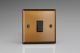 XYBPB.BZ Varilight 1 Gang 10 Amp Push-to-make, Bell Push, Retractive Black Switch Urban Brushed Bronze Effect Finish With Black Switch