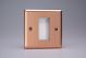 XYG1.BC Varilight 1 Gang Data Grid Face Plate For 1 Data Module Width Urban Brushed Copper Effect Finish