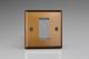 XYG1.BZ Varilight 1 Gang Data Grid Face Plate For 1 Data Module Width Urban Brushed Bronze Effect Finish