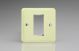 XYG1.WC Varilight 1 Gang Data Grid Face Plate For 1 Data Module Width Lily White Chocolate