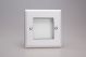 XYG2.CW Varilight 2 Gang Data Grid Face Plate For 2 Data Module Widths Urban Powder Coated Chalk White Finish