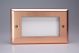 XYG4.BC Varilight 4 Gang Data Grid Face Plate For 3 or 4 Data Module Widths Urban Brushed Copper Effect Finish