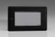 XYG4.MB Varilight 4 Gang Data Grid Face Plate For 3 or 4 Data Module Widths Urban/Vogue Matt Black Effect Finish