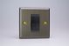 XYGBRHB.AB Varilight 1 Gang Black Data Brush Outlet Urban Antique (Brushed) Brass Effect Finish