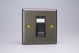 XYGRJ456B.AB Varilight 1 Gang Black Cat6 Networking Socket Urban Antique (Brushed) Brass Effect Finish