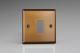 XYPGY1.BZ Varilight 1 Gang Power Grid Faceplate Including Power Grid Frame Urban Brushed Bronze Effect Finish