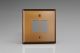 XYPGY2.BZ Varilight 2 Gang Power Grid Faceplate Including Power Grid Frame Urban Brushed Bronze Effect Finish