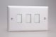 XYPGY3.CW Varilight 3 Gang Power Grid Faceplate Including Power Grid Frame Urban Powder Coated Chalk White Finish