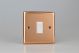 XYR1W.CU Varilight 1 Gang 10 Amp 2 Way & Off Retractive Switch Urban Polished Copper Coated With White Switch