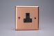 XYRP5AB.BC Varilight 1 Gang 5 Amp Black Round Pin Socket 0-1150 Watts Urban Brushed Copper Effect Finish With Black Socket