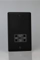 XYSSB.MB Varilight Black Dual Voltage 240V/115V IP41 Shaver Socket Urban/Vogue Matt Black Effect Finish With Black Socket