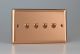 XYT9.CU Varilight 4 Gang 10 Amp Toggle Switch Urban Polished Copper Coated With Polished Copper Toggle Switches