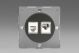 EG1245WI Varilight European Iridium Black VariGrid 2 Gang White RJ45 Cat 5e Data Socket and RJ12 Telephone Socket