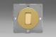 EG1B Varilight European Brushed Brass VariGrid 1 Gang 1 or 2 Way 10A Rocker Switch