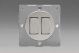 EG2C Varilight European Polished Chrome VariGrid 2 Gang 1 or 2 Way 10A Rocker Switch