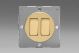 EG2V Varilight European Polished Brass VariGrid 2 Gang 1 or 2 Way 10A Rocker Switch