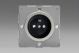 EG4FBC Varilight European Polished Chrome VariGrid 1 Gang 16A Socket with Pin Earth, Flush Design