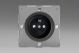 EG4FBI Varilight European Iridium Black VariGrid 1 Gang 16A Socket with Pin Earth, Flush Design