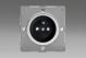 EG4FBS Varilight European Brushed Steel VariGrid 1 Gang 16A Socket with Pin Earth, Flush Design