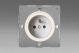 EG4FWY.MW Varilight European Matt White VariGrid 1 Gang 16A Socket with Pin Earth, Flush Design