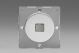 EGD1S Varilight European Brushed Steel Finish VariGrid 1 Gang Keystone EuroData Grid Plate