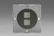 EGD2I Varilight European Iridium Black VariGrid 2 Gang Keystone EuroData Grid Plate