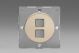 EGD2N Varilight European Satin Chrome VariGrid 2 Gang Keystone EuroData Grid Plate