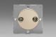 EGRTV2N Varilight European Satin Chrome VariGrid 2 Gang Radio and TV Termination Socket