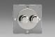 EGTP2C Varilight European Polished Chrome VariGrid V-Dim Thermal Series 2 Gang 1 or 2 Way 40-250 Watt Dimmer