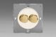 EGTP2YV.MW Varilight European Matt White VariGrid V-Dim Thermal Series 2 Gang 1 or 2 Way 40-250 Watt Dimmer